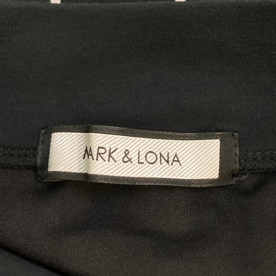 本日限定価格！【美品】MARK&LONA 半袖カットソーゴルフウェア 48 MARK&LONA マークアンドロナ 半袖ポロシャツ 白×マルチ ドット