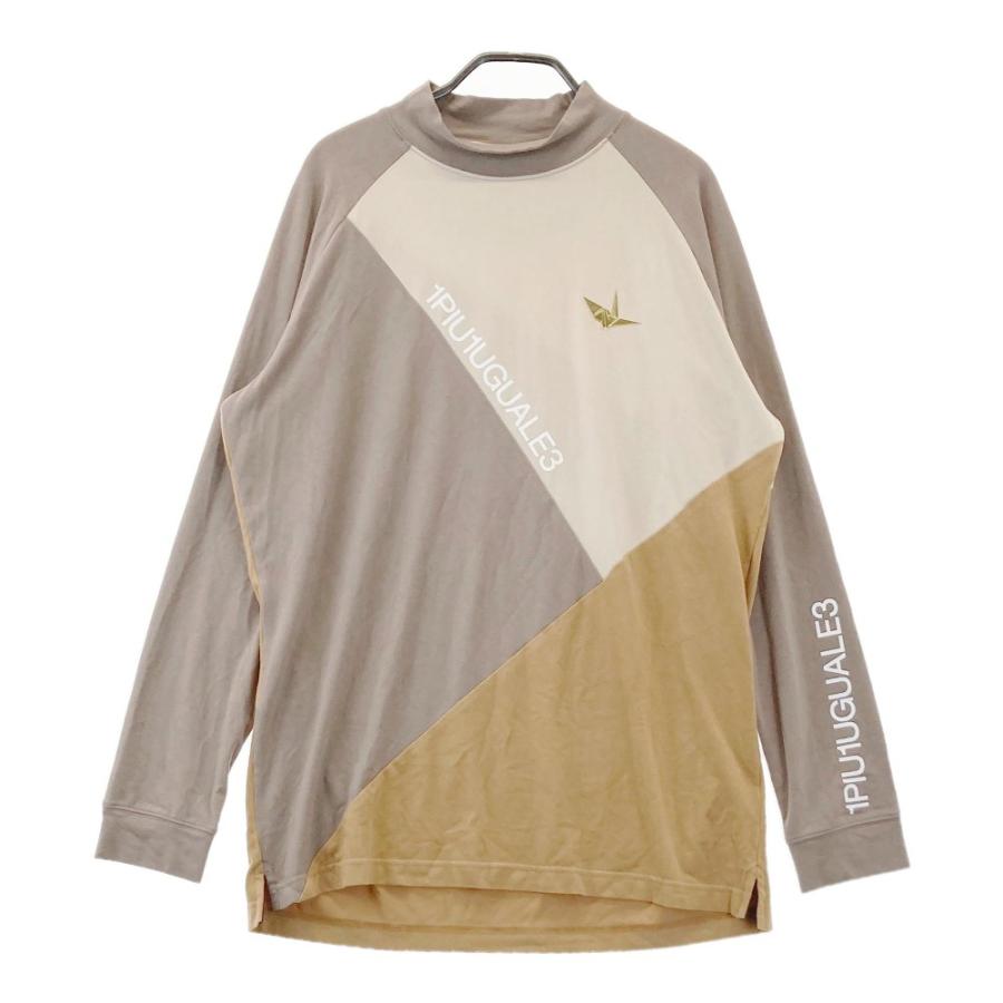 サイズ：5 1PIU1UGUALE3 GOLF  起毛 ハイネック 長袖Tシャツ  ベージュ系 [240101464429] ゴルフウェア メンズ ストスト 1PIU1UGUALE3 GOLF 起毛 ハイネック 長袖Tシャツ ベージュ系 5 ゴルフ