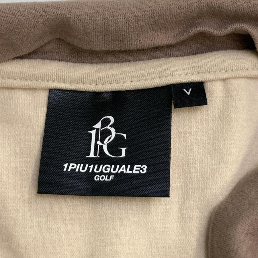 サイズ：5 1PIU1UGUALE3 GOLF  起毛 ハイネック 長袖Tシャツ  ベージュ系 [240101464429] ゴルフウェア メンズ ストスト サイズ：5 1PIU1UGUALE3 GOLF 起毛 ハイネック 長袖Tシャツ