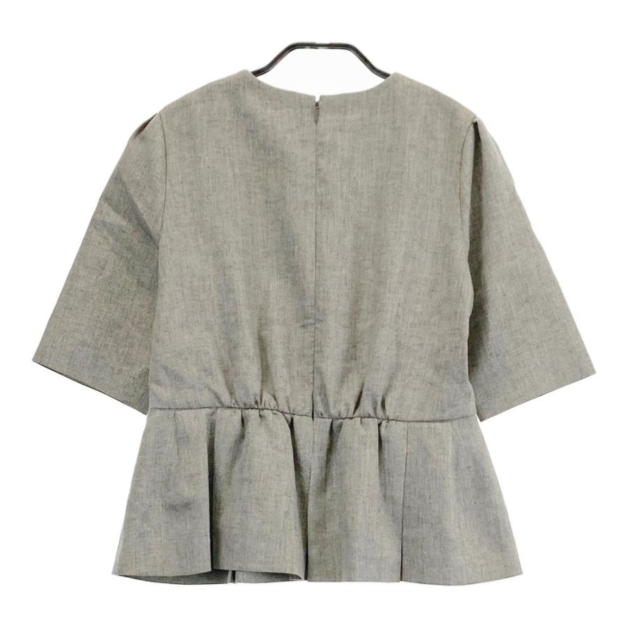 美品】ebure エブール 3910700374 ツイルブラウス グレー系 38 