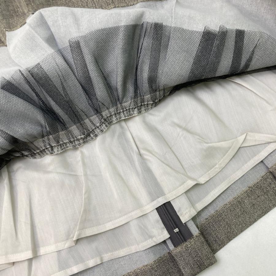 美品】ebure エブール 3910700374 ツイルブラウス グレー系 38 