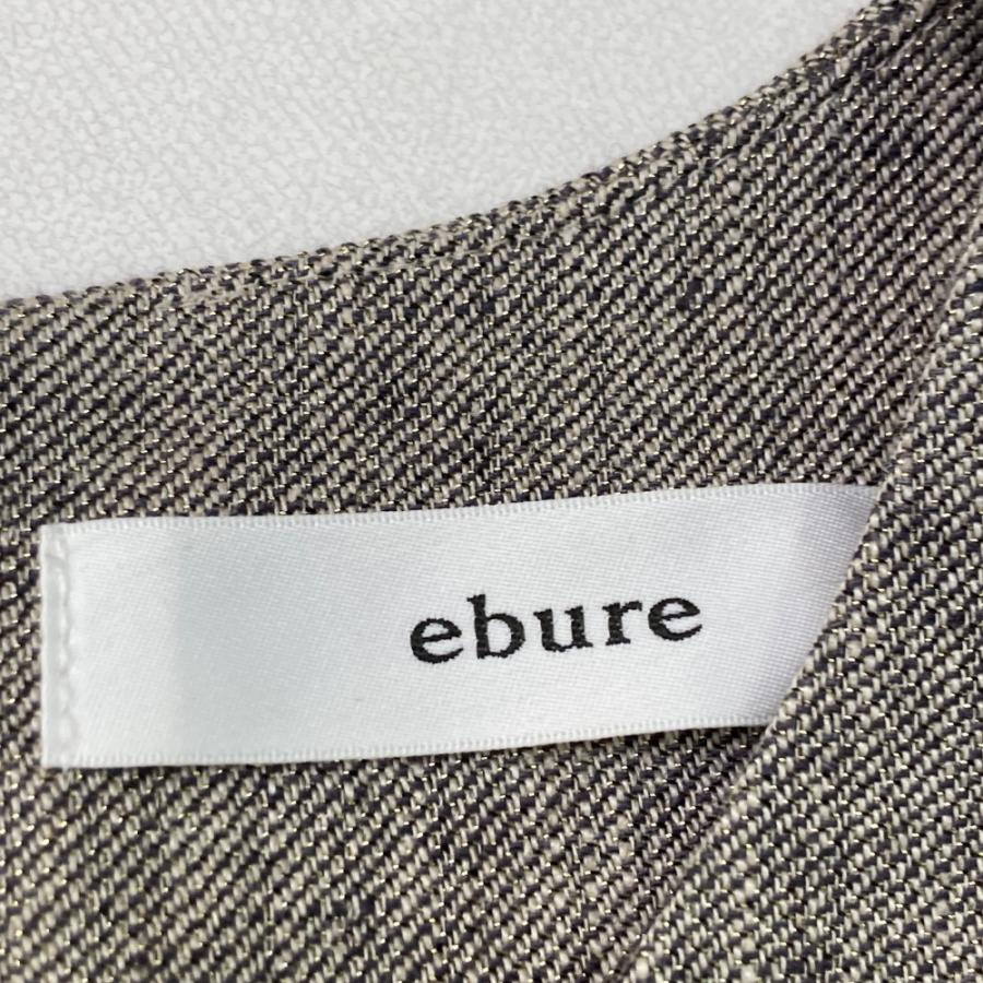 美品】ebure エブール 3910700374 ツイルブラウス グレー系 38 