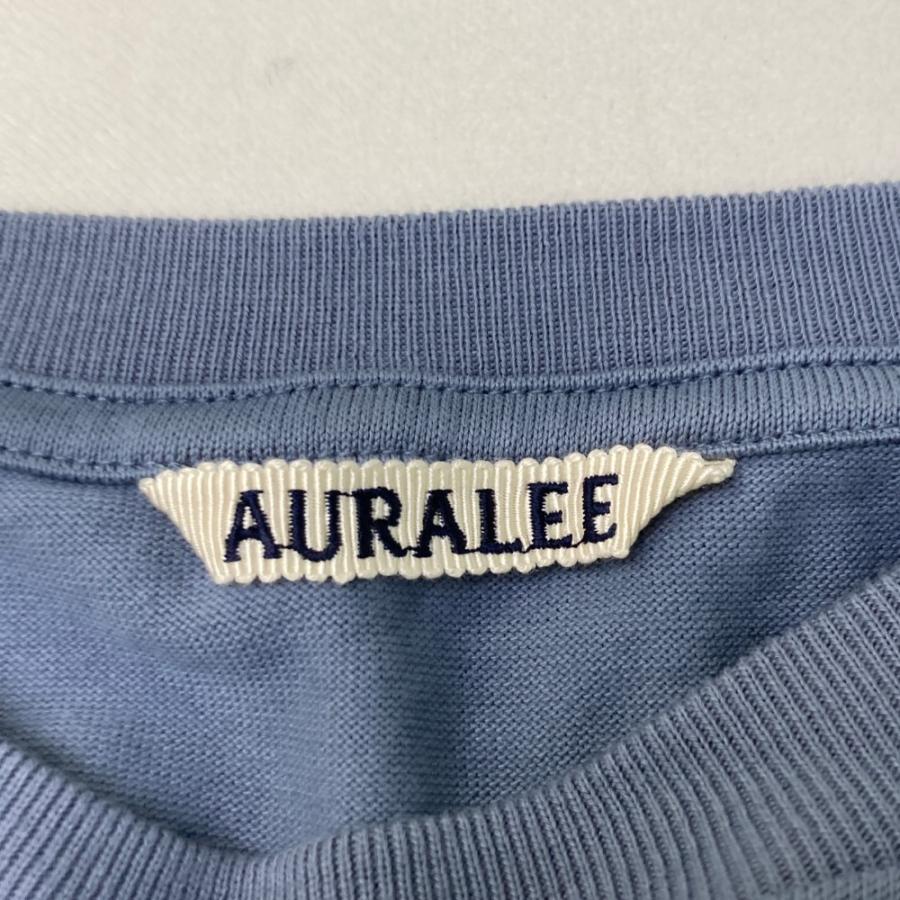 美品】AURALEE オーラリー A00P01GT 長袖Tシャツ ブルー系 5 メンズ