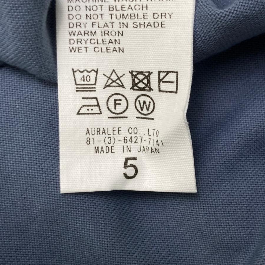 美品】AURALEE オーラリー A00P01GT 長袖Tシャツ ブルー系 5