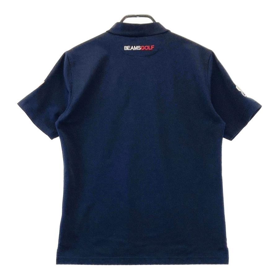 BEAMS GOLF ビームスゴルフ モックネック半袖Tシャツ ワッペン