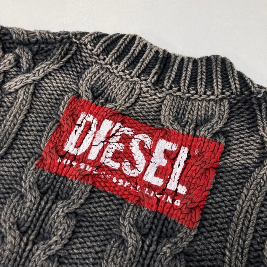 DIESEL ディーゼル A09485 K-ELINDO ニット カーディガン グレー
