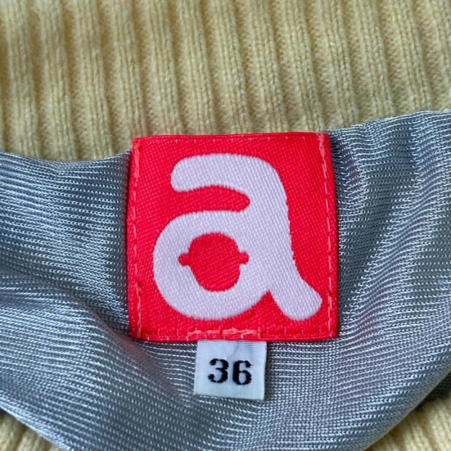 ARCHIVIO アルチビオ 蓄熱ニットセーター ウール イエロー系 36 ゴルフ