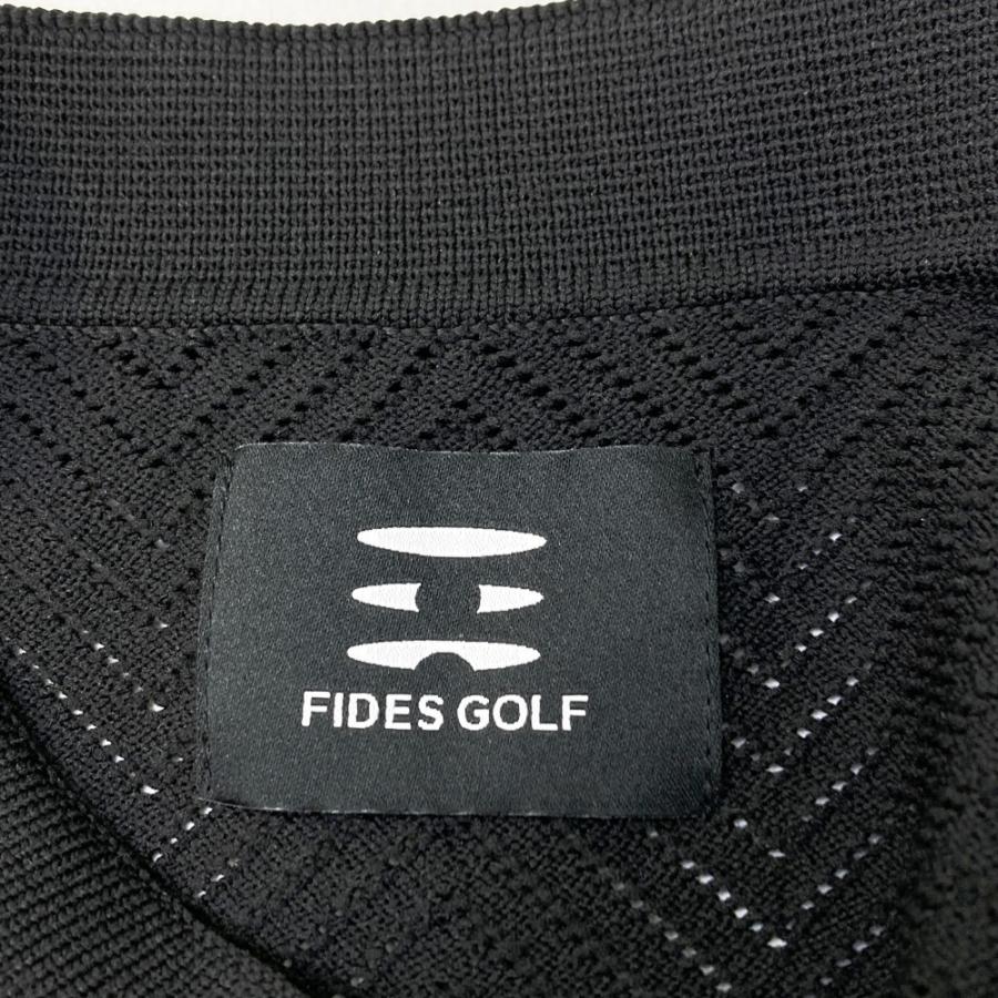 FIDES GOLF フィデスゴルフ ニット 半袖ポロシャツ ブラック系 XL