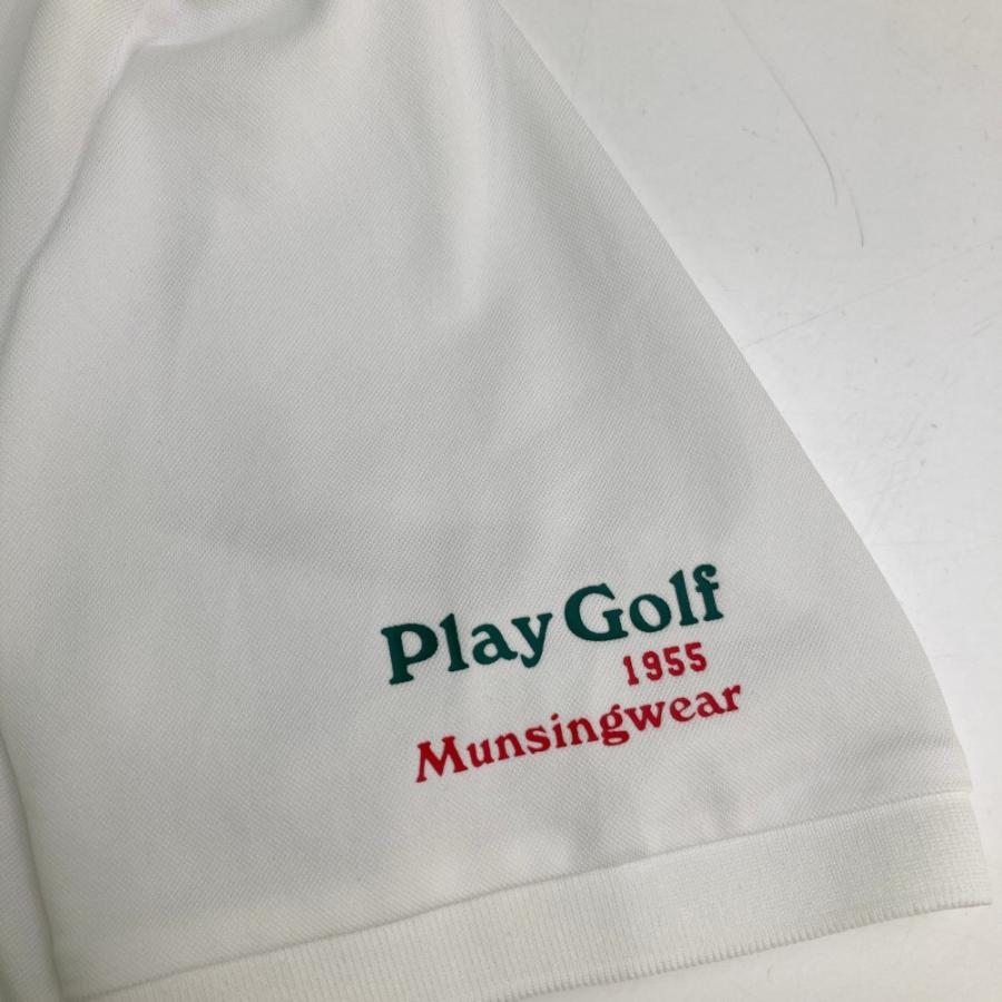 【未使用】マンシングウェア　ゴルフ　 L ポロシャツ ホワイト MUNSING WEAR マンシングウェア 2024年モデル 半袖ポロシャツ ホワイト