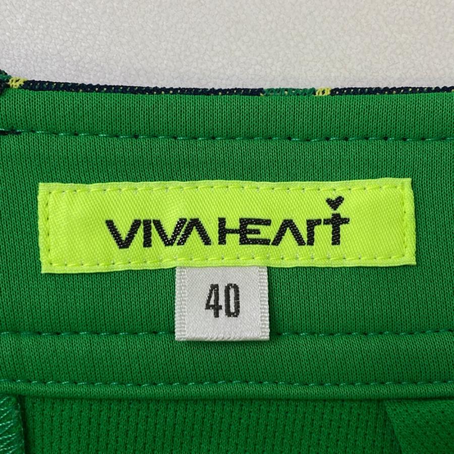 VIVA HEART ビバハート インナー付スカート ストライプ ネイビー