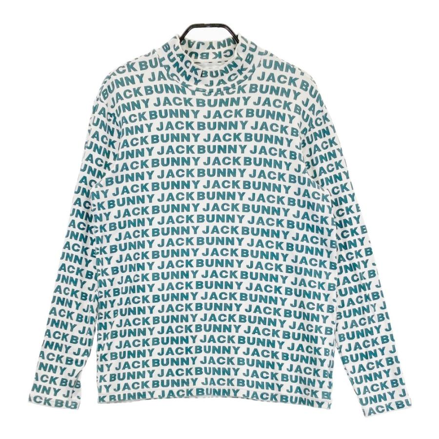 JACK BUNNY ジャックバニー ハイネック 長袖Tシャツ ロゴ柄 ホワイト系