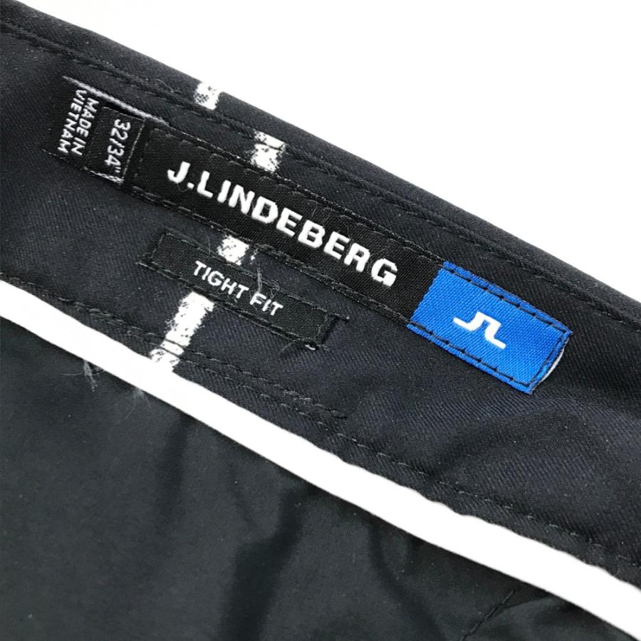 J.LINDEBERG ジェイリンドバーグ ロングパンツ チェック柄 ブラック系