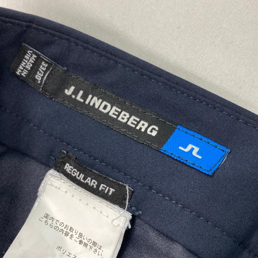 未使用 J.LINDEBERG ロングパンツ　 サイズ30 サイドロゴ J.LINDEBERG ジェイリンドバーグ ロングパンツ サイドライン ネイビー
