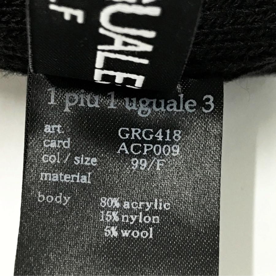 1PIU1UGUALE3 GOLF ニット帽 ブラック系 F ゴルフウェア : ブランド