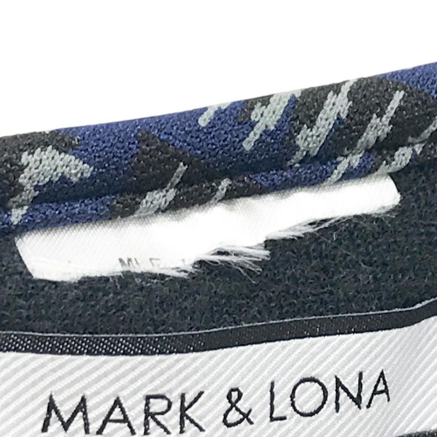 MARK&LONA マークアンドロナ サンバイザー 総柄 ネイビー系