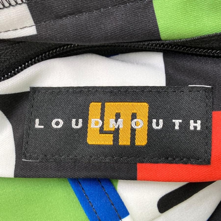 サイズ：XL LOUD MOUTH ラウドマウス 2024年モデル ロングパンツ Classic Words 総柄 ブラック系 [240101467050] ゴルフウェア メンズ ストスト LOUD MOUTH ラウドマウス 2024年モデル ロングパンツ Classic Words 総