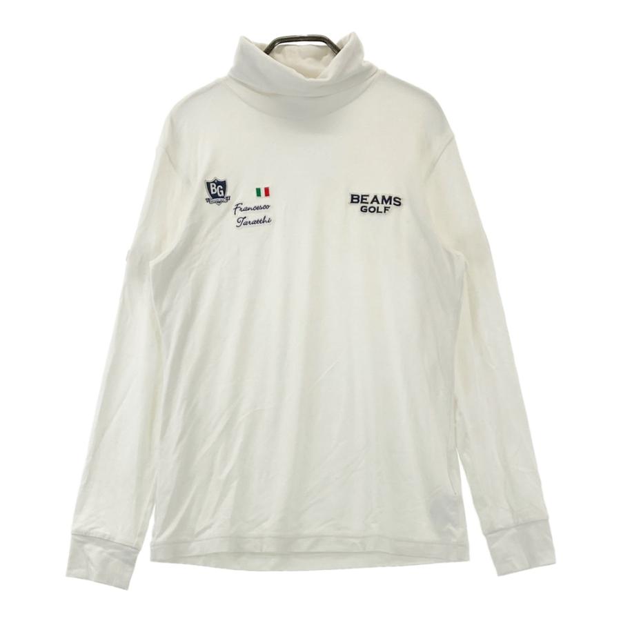 BEAMS GOLF ビームスゴルフ タートルネック 長袖Tシャツ ホワイト系 M