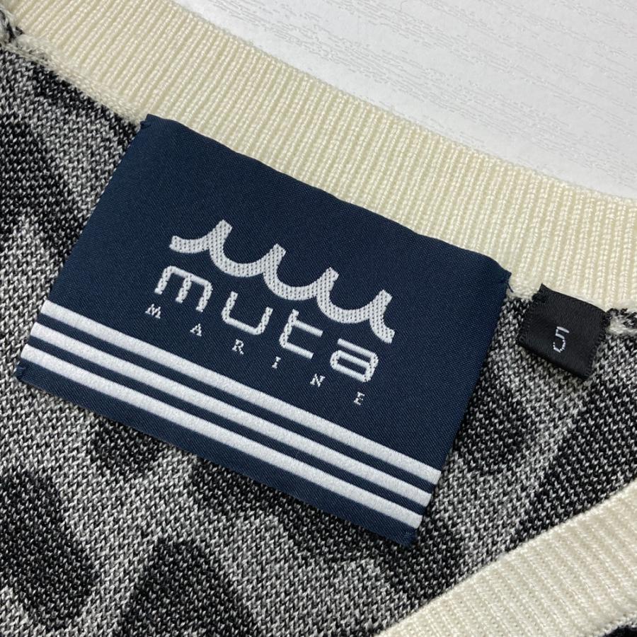メンズ 新品☆muta MARINE ムータマリン ニットベスト グレー L ゴルフ