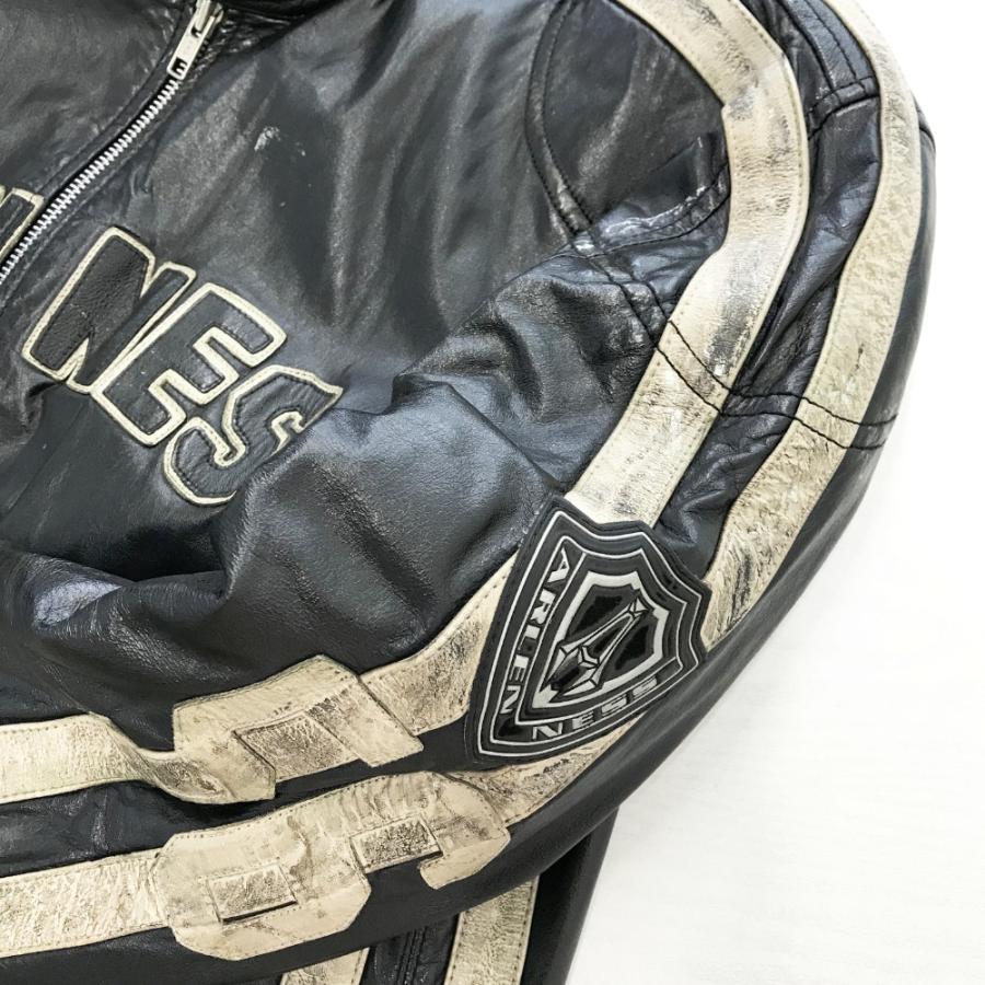 新品　タグ付き　アレンネス 本革　ジャケット　52　XL 06c12 Amazon.co.jp: ARLENNESS COW LEATHER MESH JACKET LJ-181312-AN