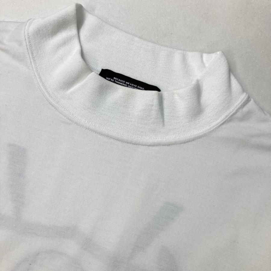 NAKED GOLF ネイキッドゴルフ ハイネックTシャツ ホワイト系 M