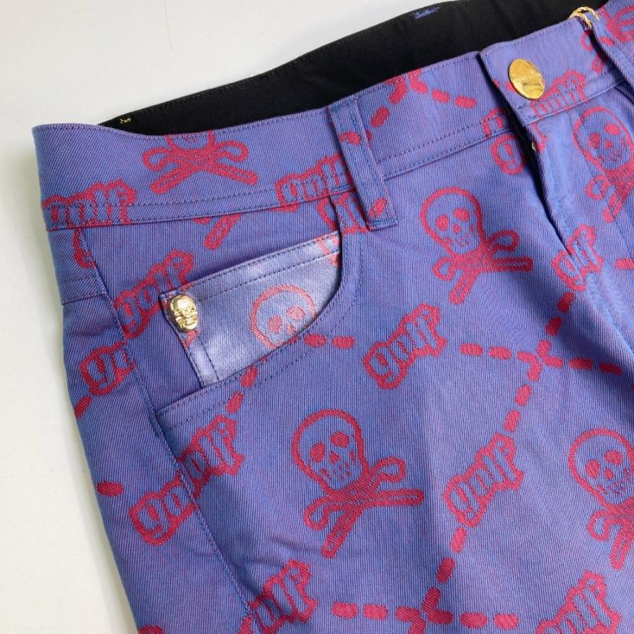 新品】MARK&LONA マークアンドロナ ストレッチパンツ スカル総柄