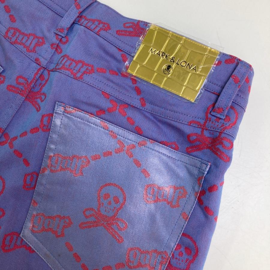 新品】MARK&LONA マークアンドロナ ストレッチパンツ スカル総柄