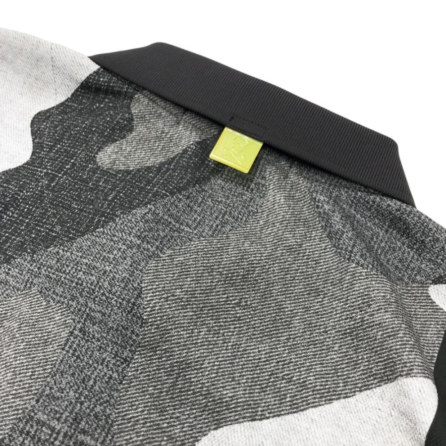 MARK & LONA 迷彩ポロシャツ グレー MARK&LONA マークアンドロナ 半袖ポロシャツ 迷彩柄 カモフラ