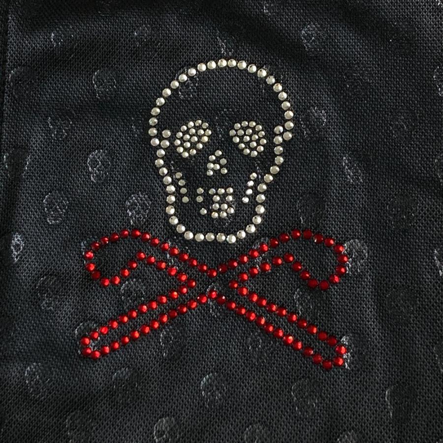 MARK&LONA マークアンドロナ 半袖ポロシャツ スカル総柄