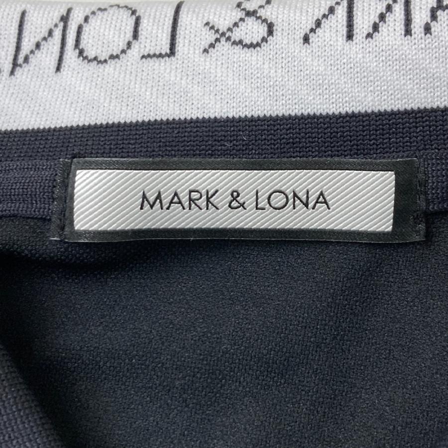 MARK&LONA マークアンドロナ 半袖ポロシャツ スカル総柄 ブラック系 44
