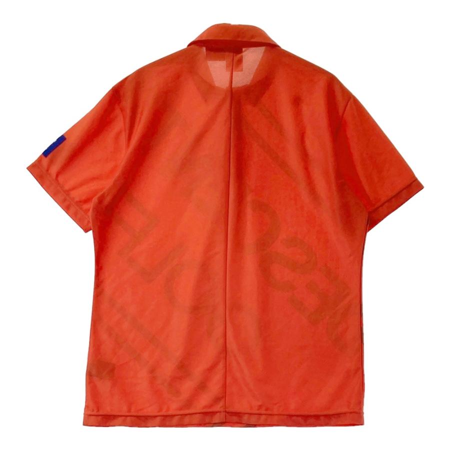 DESCENTE GOLF デサントゴルフ 半袖ポロシャツ ロゴ柄 オレンジ系 L