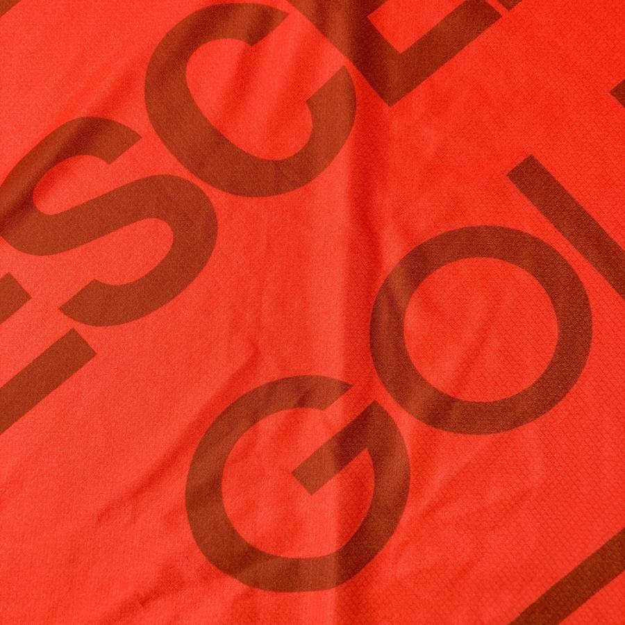 DESCENTE GOLF デサントゴルフ 半袖ポロシャツ ロゴ柄 オレンジ系 L