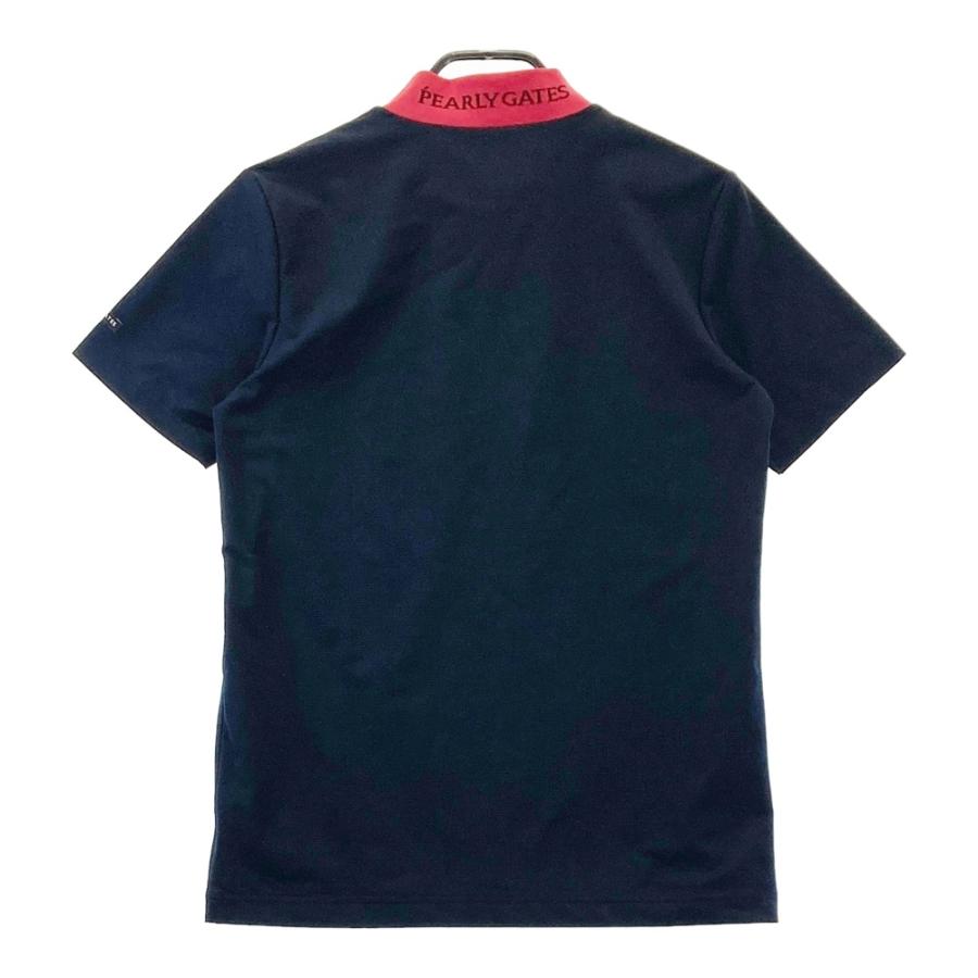 PEARLY GATES（パーリーゲイツ） モックネック 半袖Tシャツ ネイビー系