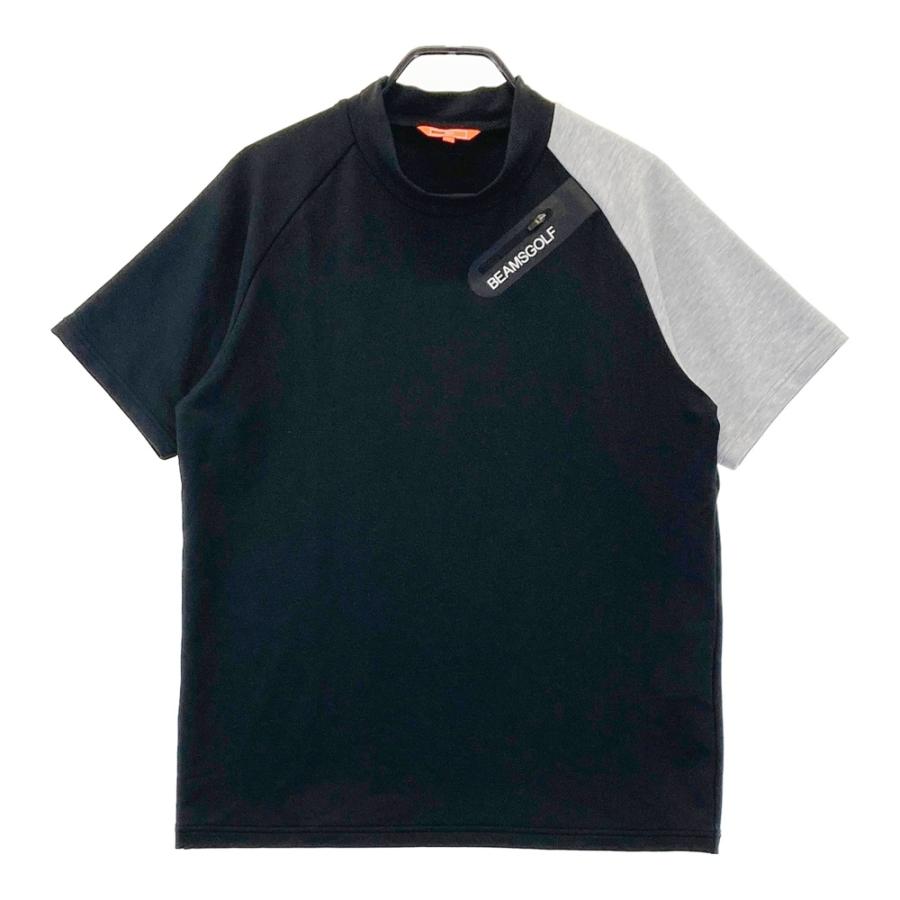 BEAMS GOLF ビームスゴルフ モックネック 半袖Tシャツ ブラック系 M