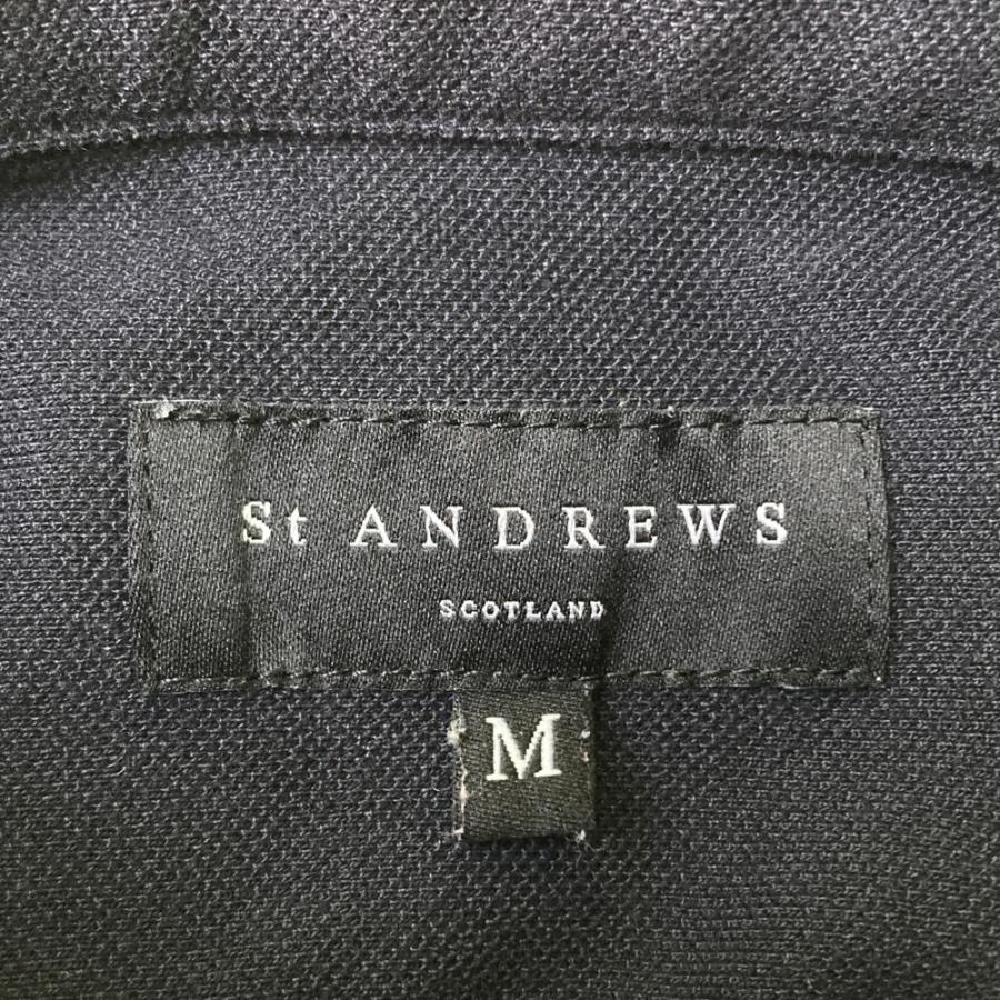 サイズ：M ST ANDREWS セントアンドリュース  半袖Tシャツ  ブラック系 [240101470332] ゴルフウェア メンズ ストスト St ANDREWS セントアンドリュース 半袖Tシャツ ブラック系 M ゴルフ