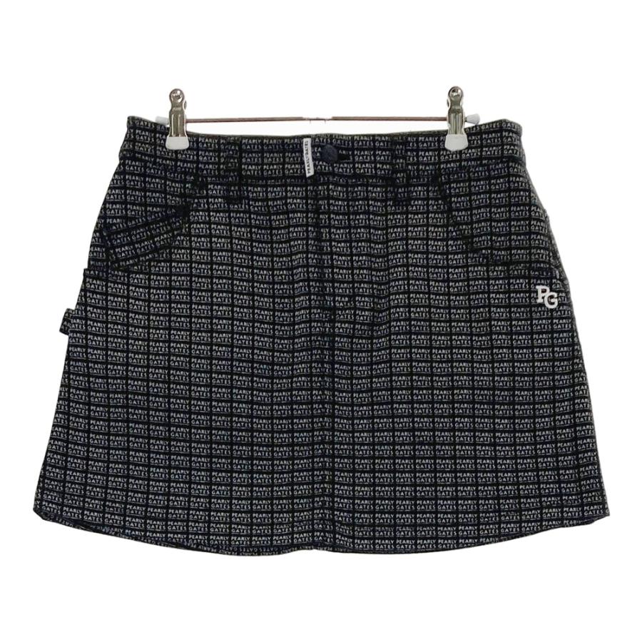 【新品未使用】PEARLY GATES レディース ロゴ ストレッチスカート PEARLY GATES パーリーゲイツ ストレッチスカート ロゴ柄 ブラック系 1