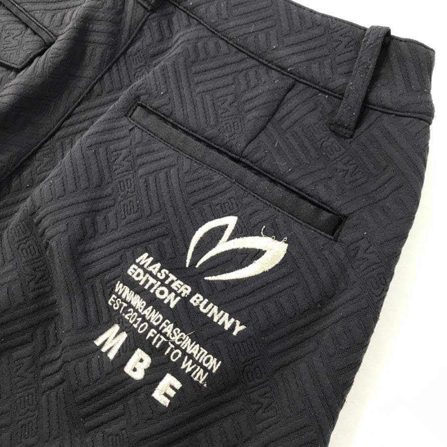 サイズ：1 MASTER BUNNY EDITION マスターバニーエディション  ロングパンツ ロゴ総柄 ブラック系 [240101470840] ゴルフウェア レディース ストスト MASTER BUNNY EDITION マスターバニーエディション ロングパンツ