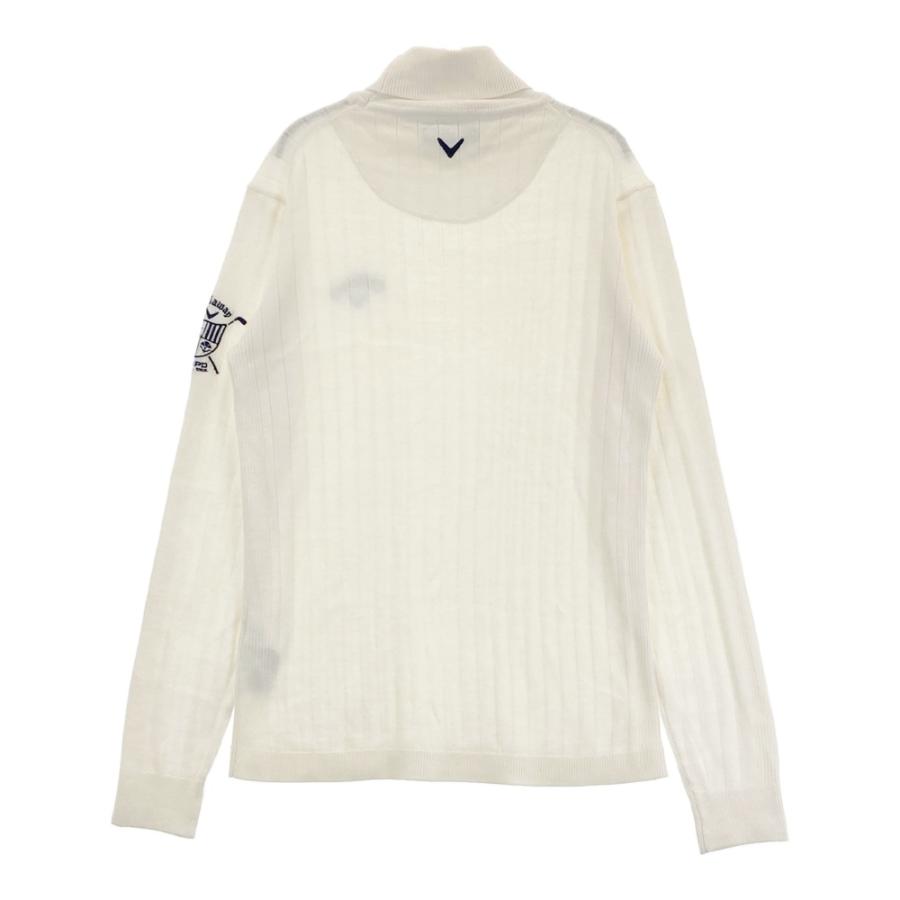 サイズ：L CALLAWAY キャロウェイ 2023年 タートル ニット セーター  ホワイト系 [240101460895] ゴルフウェア メンズ ストスト CALLAWAY キャロウェイ タートルニットセーター ホワイト系 L