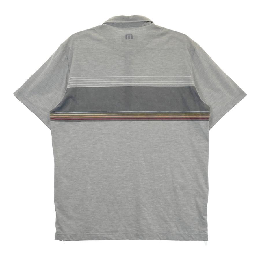 サイズ： TRAVIS MATHEW トラビスマシュー  半袖ポロシャツ 刺繍 ボーダー柄 グレー系 [240101471033] ゴルフウェア メンズ ストスト TRAVIS MATHEW トラビスマシュー 半袖ポロシャツ 刺繍 ボーダー