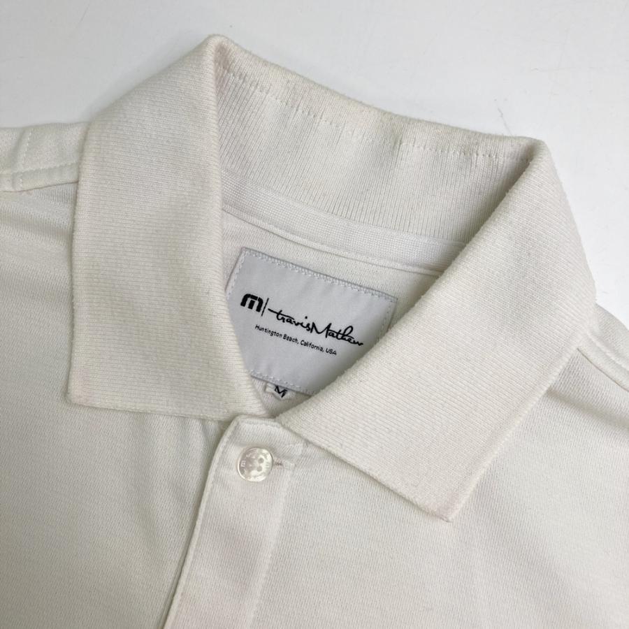 TRAVIS MATHEW トラビスマシュー 半袖ポロシャツ 刺繍 ホワイト系 M