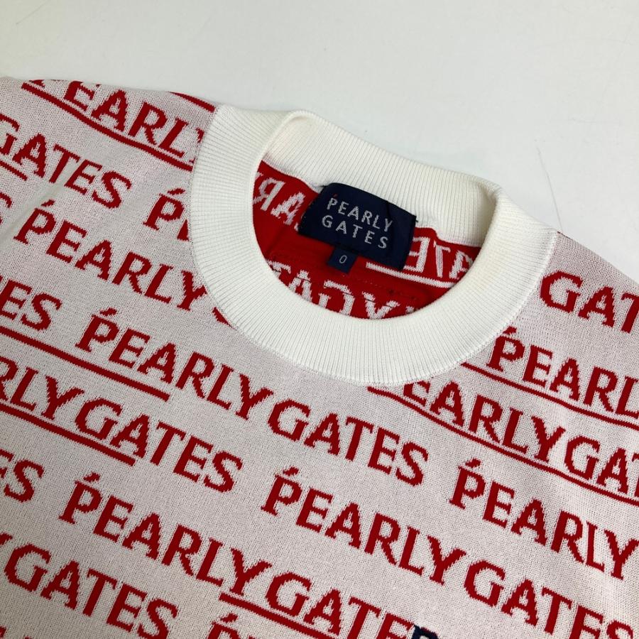 PEARLY GATES パーリーゲイツ  ニット セーター 総柄 ホワイト系 0 ゴルフウェア レディースの画像