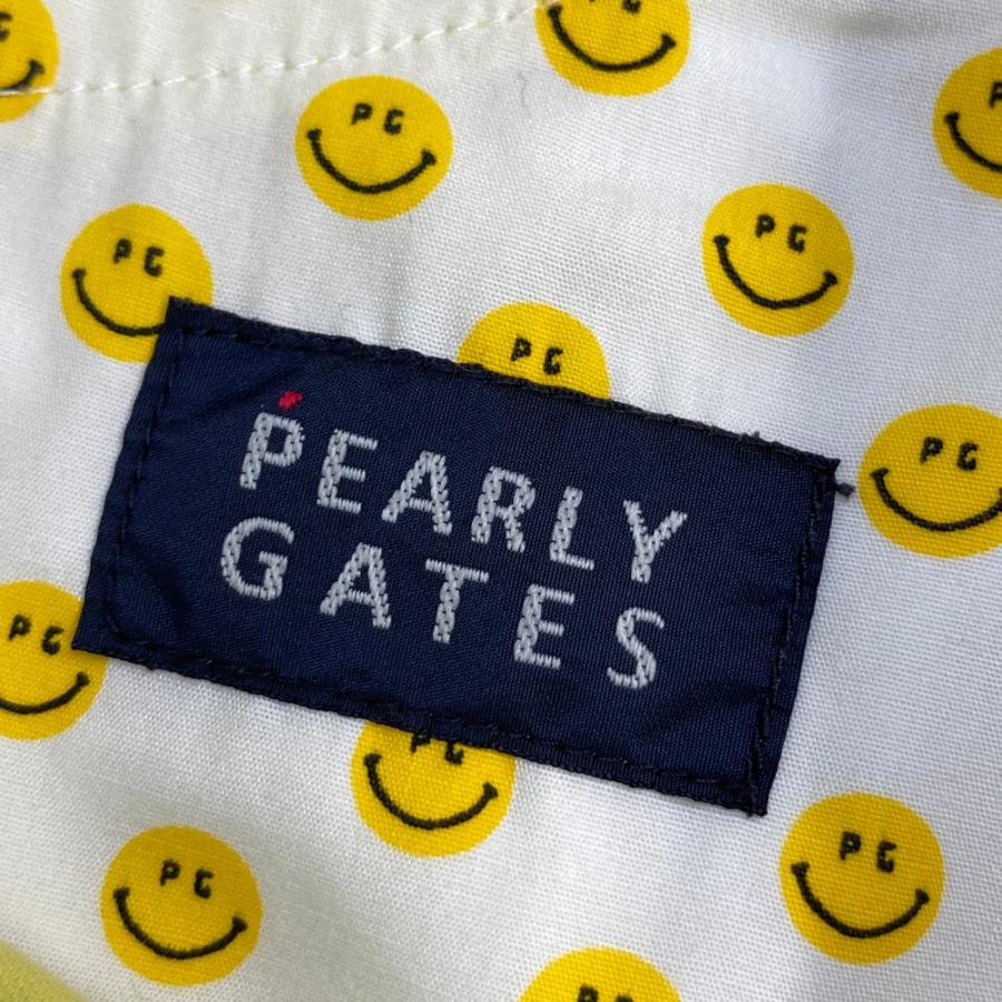 サイズ：00 PEARLY GATES パーリーゲイツ  ストレッチスカート ニコちゃん  イエロー系 [240101471402] ゴルフウェア レディース ストスト PEARLY GATES パーリーゲイツ ストレッチスカート ニコちゃん