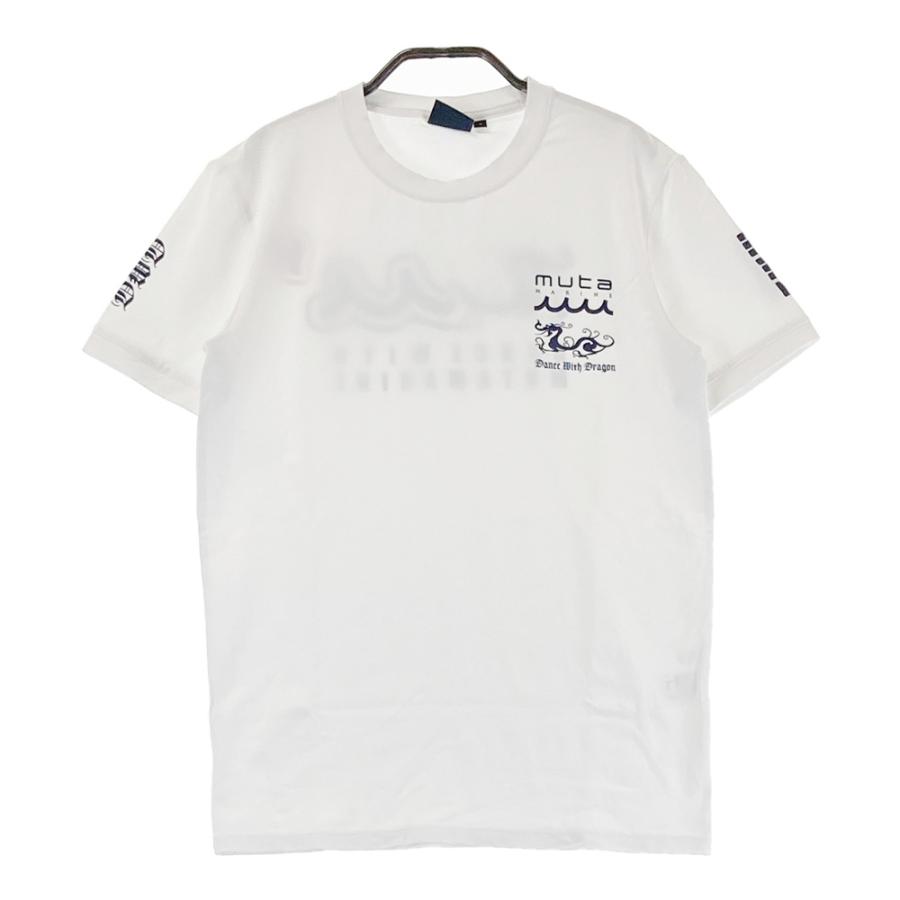 ( •─• )専用 ムータマリンmuta MARINE 半袖Tシャツ 白 白 muta MARINE ムータマリン 半袖ストレッチゴルフシャツ T