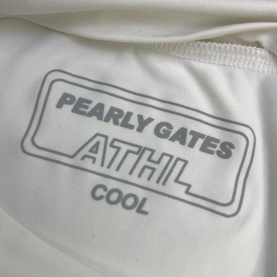 サイズ：0 PEARLY GATES パーリーゲイツ  長袖ハイネックインナーTシャツ  ホワイト系 [240101471791] ゴルフウェア レディース ストスト PEARLY GATES パーリーゲイツ ハイネック 長袖 インナー Tシャツ