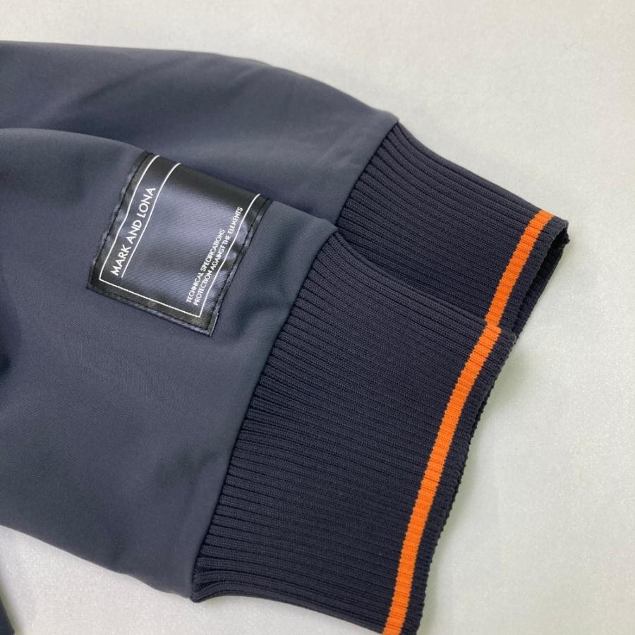 サイズ：46 MARK&amp;LONA マークアンドロナ  裏起毛 ハイネック長袖Tシャツ  グレー系 [240101471812] ゴルフウェア メンズ ストスト MARK&LONA マークアンドロナ 裏起毛 ハイネック長袖Tシャツ