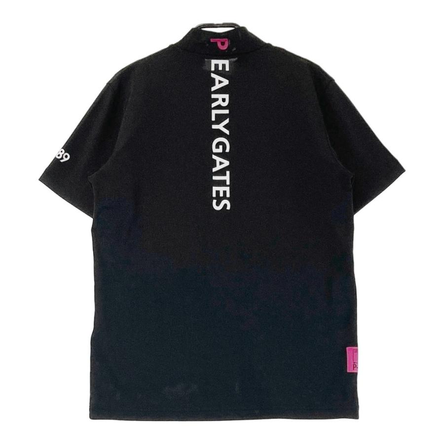 サイズ：3 PEARLY GATES パーリーゲイツ 2023年 ハイネック 半袖Tシャツ  ブラック系 [240101472110] ゴルフウェア メンズ ストスト PEARLY GATES パーリーゲイツ 2023年 ハイネック 半袖Tシャツ