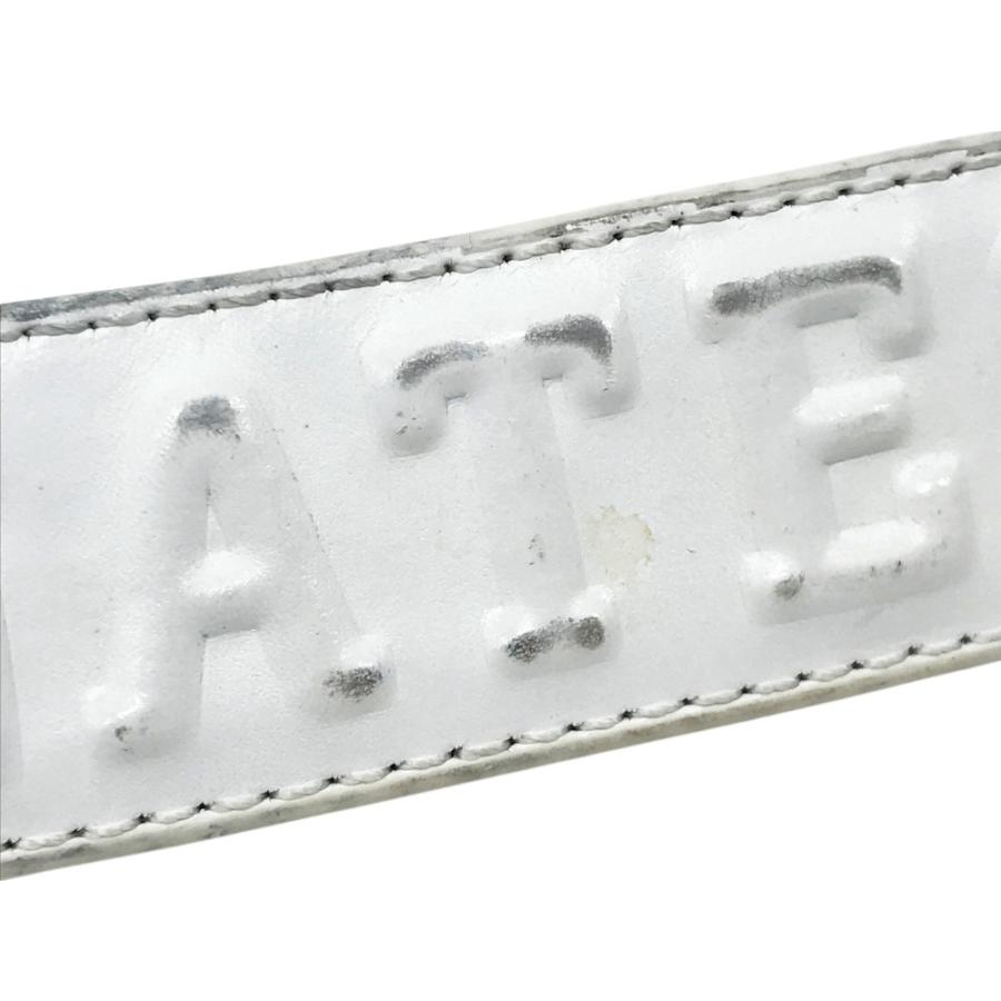 【未使用品】PEARLY GATES GOLF ベルト ホワイト 総文字柄 PEARLY GATES パーリーゲイツ ロゴバックル ベルト 総柄