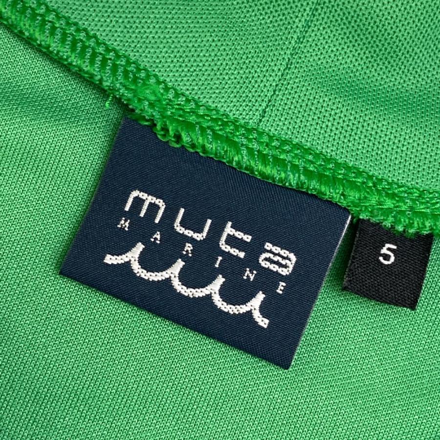 サイズ：5 MUTA MARINE ムータマリン  半袖モックネックTシャツ  グリーン系 [240101472262] ゴルフウェア メンズ ストスト MUTA MARINE ムータマリン 半袖モックネックTシャツ グリーン系