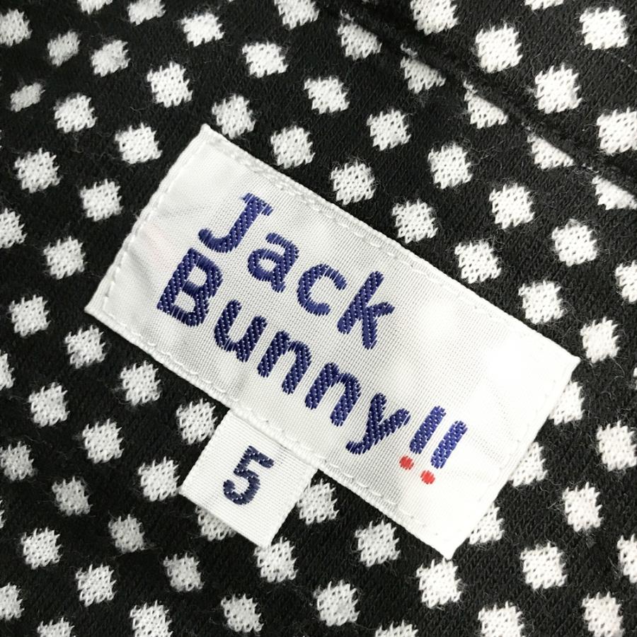 JACK BUNNY ジャックバニー 半袖ポロシャツ 総柄 ブラック系 5