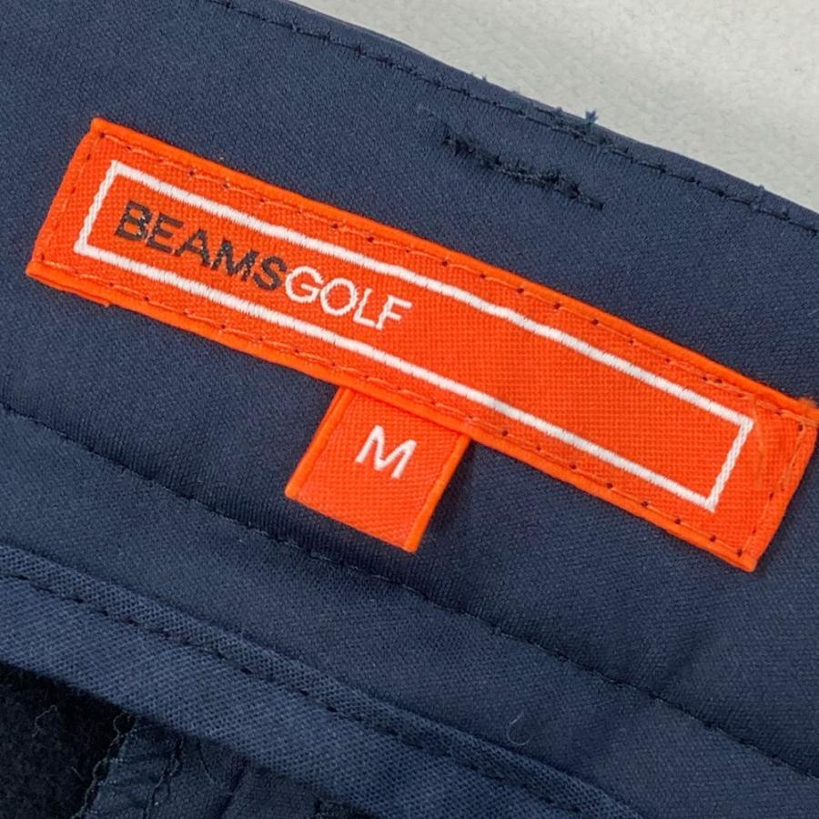 サイズ：M BEAMS GOLF ビームスゴルフ  裏起毛パンツ ロゴ刺繍  ネイビー系 [240101472540] ゴルフウェア メンズ ストスト BEAMS GOLF ビームスゴルフ 裏起毛パンツ ロゴ刺繍 ネイビー系 M