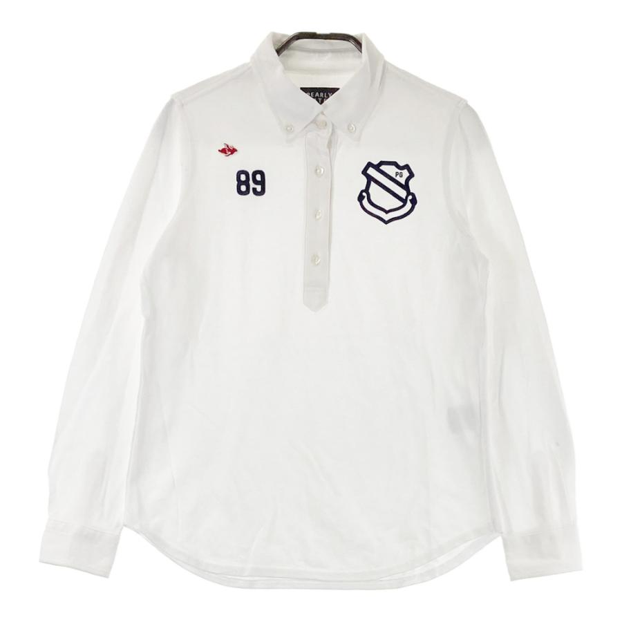 ○★新品未使用　PEARLY GATES　長袖ポロシャツ　2　ホワイト PEARLY GATES ホワイト長袖ポロシャツ 【公式通販】